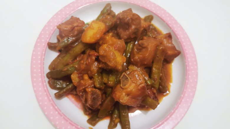 四季豆烧排骨 